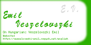 emil veszelovszki business card